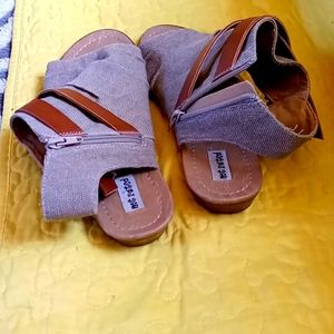 Tan and brown sandals